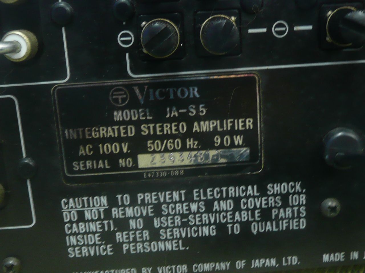 H730☆VICTOR ビクター JA-S5 ステレオプリメインアンプ 動作品 送料 