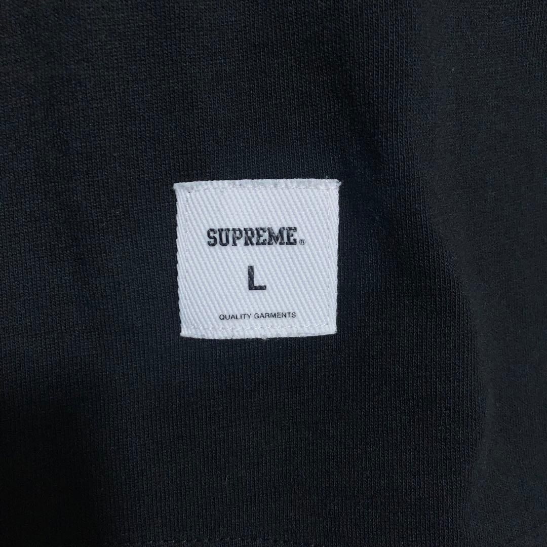 極美品】SUPREME Tシャツ 刺繍 ビッグロゴ チェック 黒 L - メルカリ