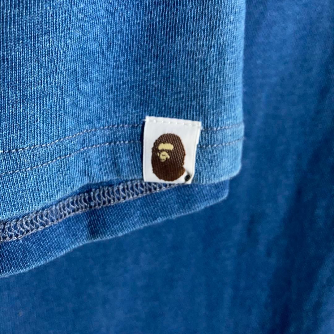 A BATHING APE Tシャツ ビッグロゴ アーチ 紺 XL - メルカリ