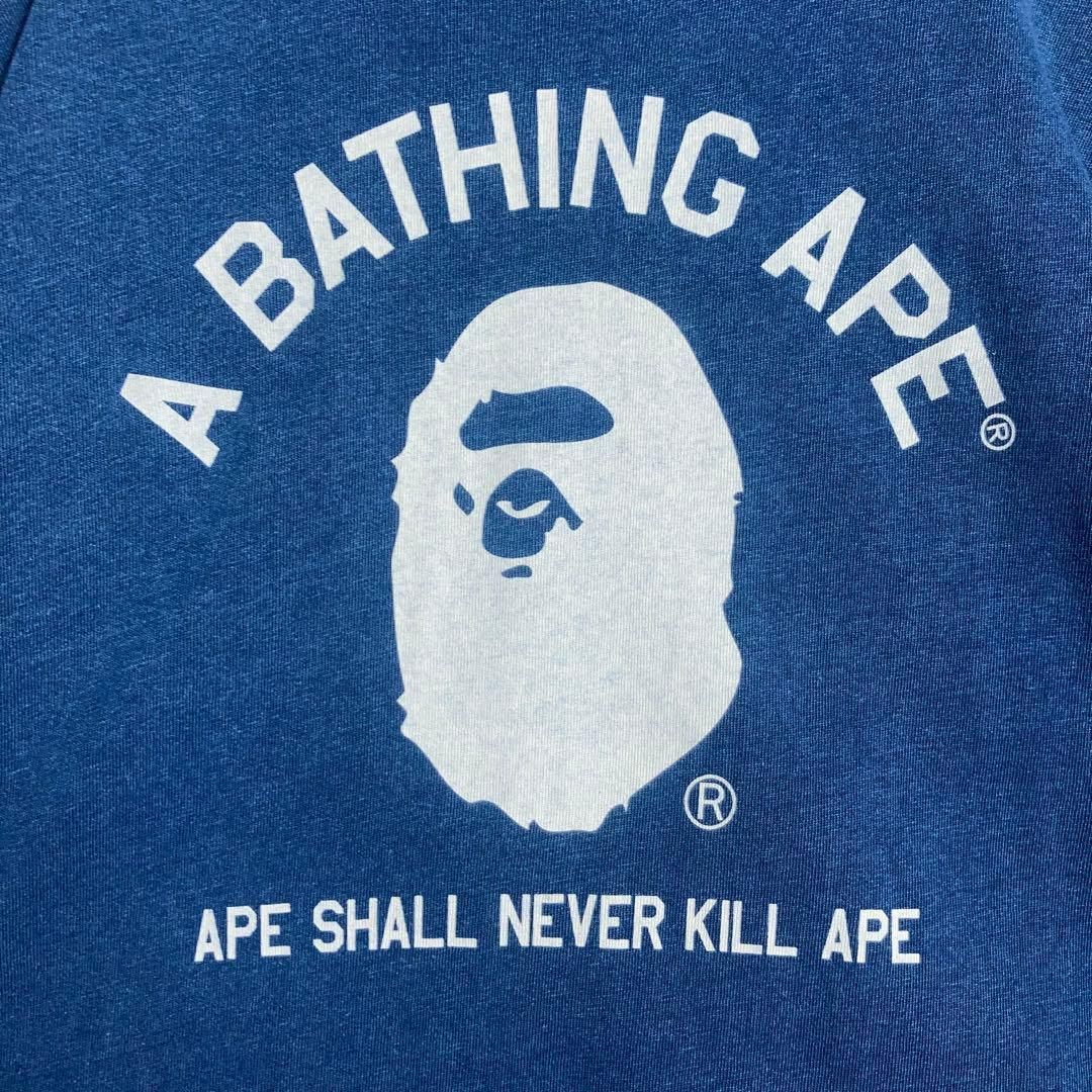 A BATHING APE Tシャツ ビッグロゴ アーチ 紺 XL BATHING A APE Tシャツ アーチ ビッグロゴ 紺 XL - | ロゴ APE(ア