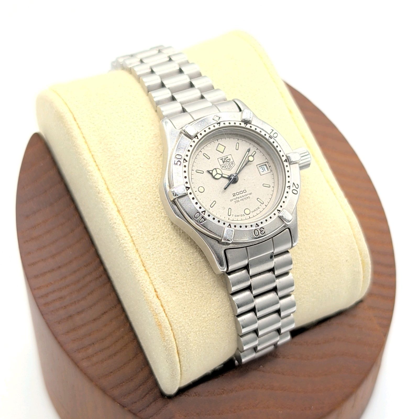 TAG HEUER 962.208 S/EL Watch quartz Ladies Silver Gold dial Y2K 