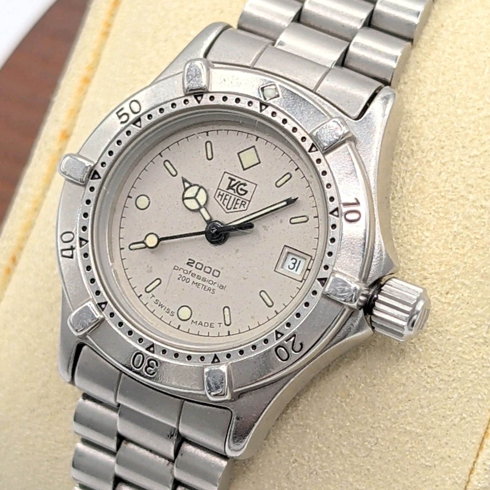TAG HEUER 962.208 S/EL Watch quartz Ladies Silver Gold dial Y2K 