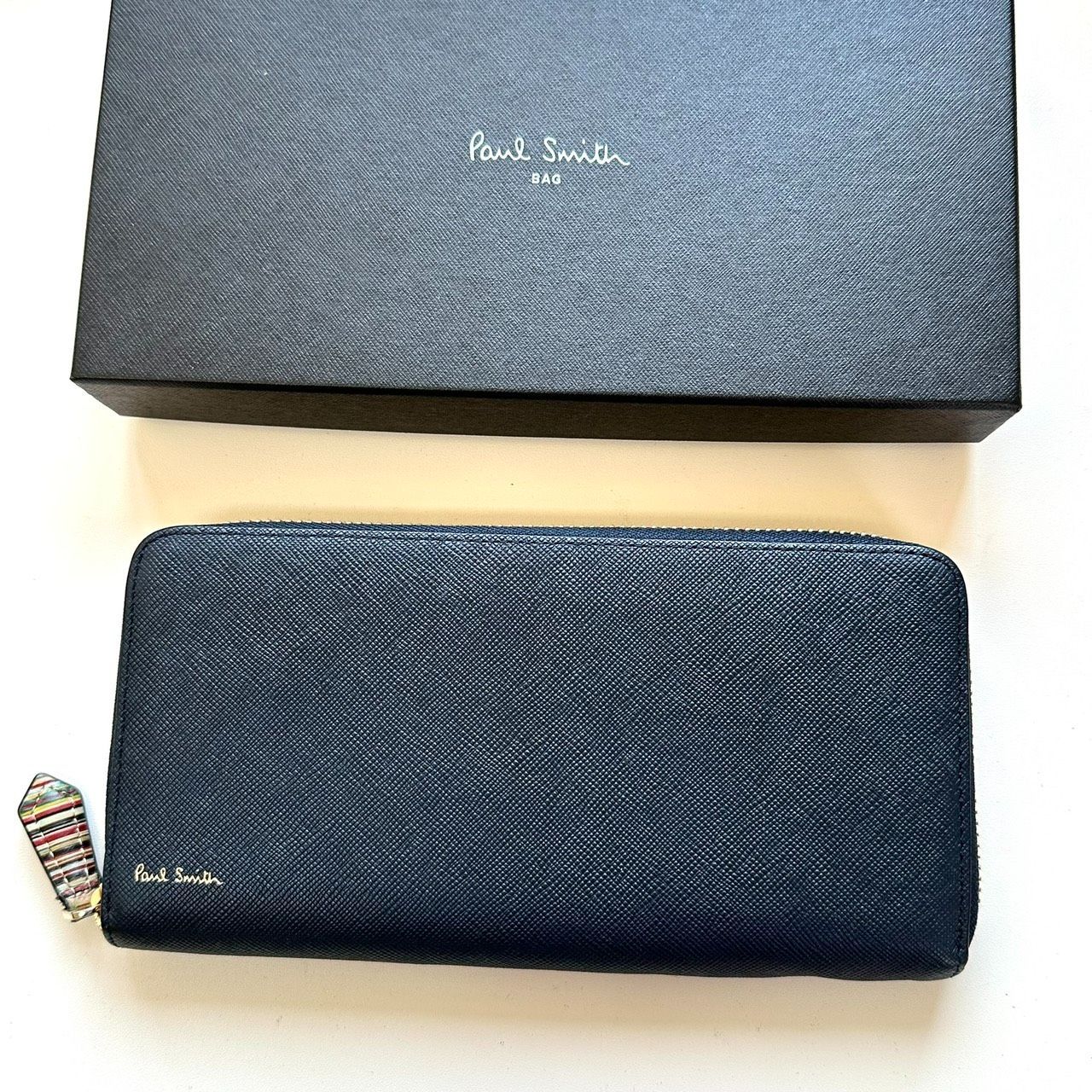 ポールスミス Paul Smith 長財布 ジップストローグレイン2 ネイビー ポールスミス Paul Smith 長財布 ジップストローグレイン2 ネイビー