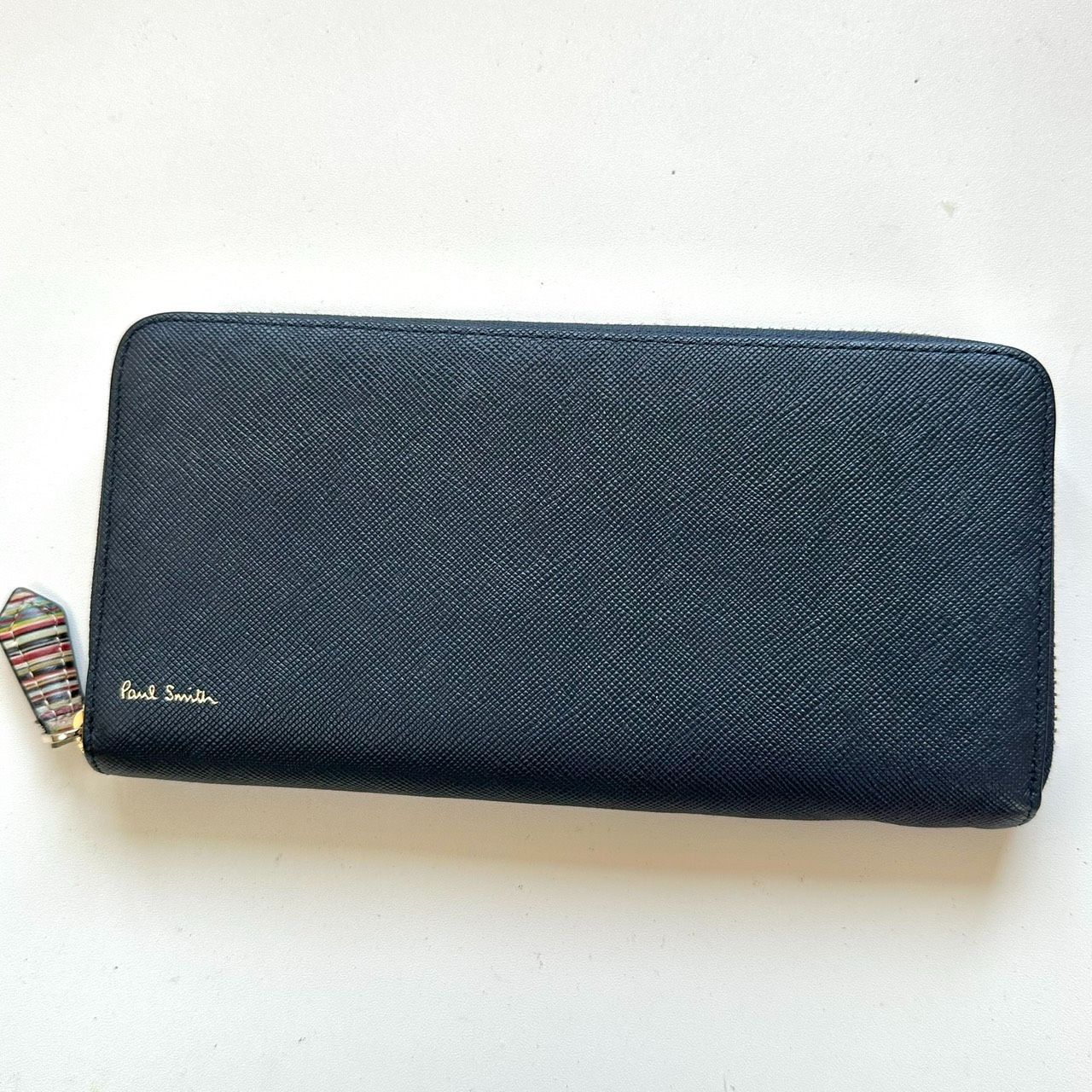 ポールスミス Paul Smith 長財布 ジップストローグレイン2 ネイビー 
