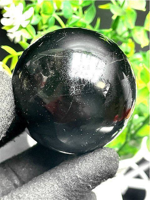 AAA級【魔除け】◇天然モリオン(黒水晶）丸玉B91C1/33C12A - メルカリ