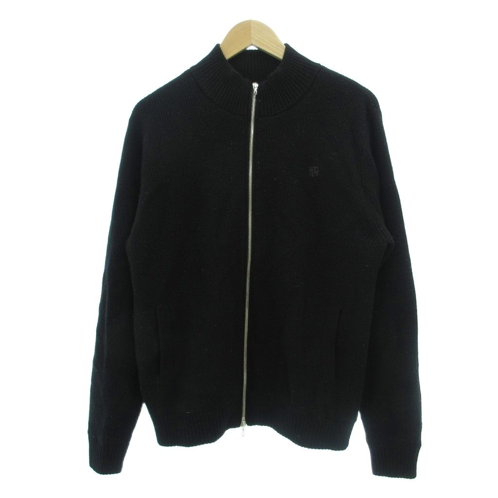 st ANDREWS 黒ジャケット セントアンドリュース St ANDREWS カーディガン ニットジャケット LL