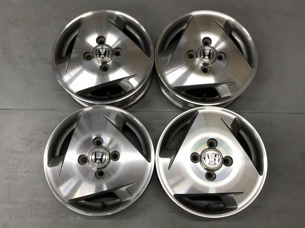 ◎希少デザイン 傷小良品 HONDA純正 13inc 4J +45 100/4H 即納 個人宅OK 送料無料 4本 検) N-WGN ライフ ゼスト バモス トゥデイ ビート