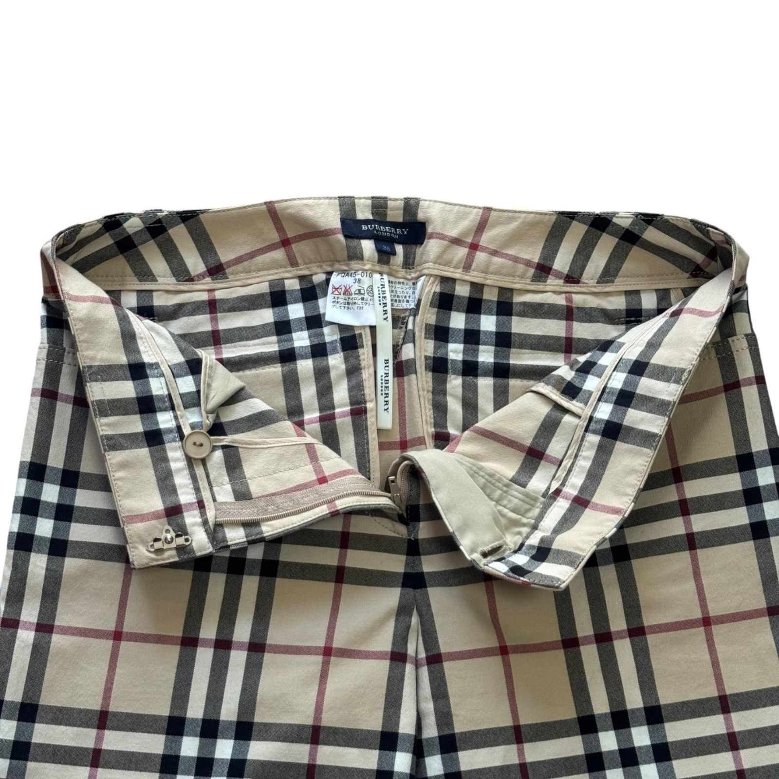 最終値下げ】【美品】Burberry London ノバチェック柄 パンツ ベージュ 