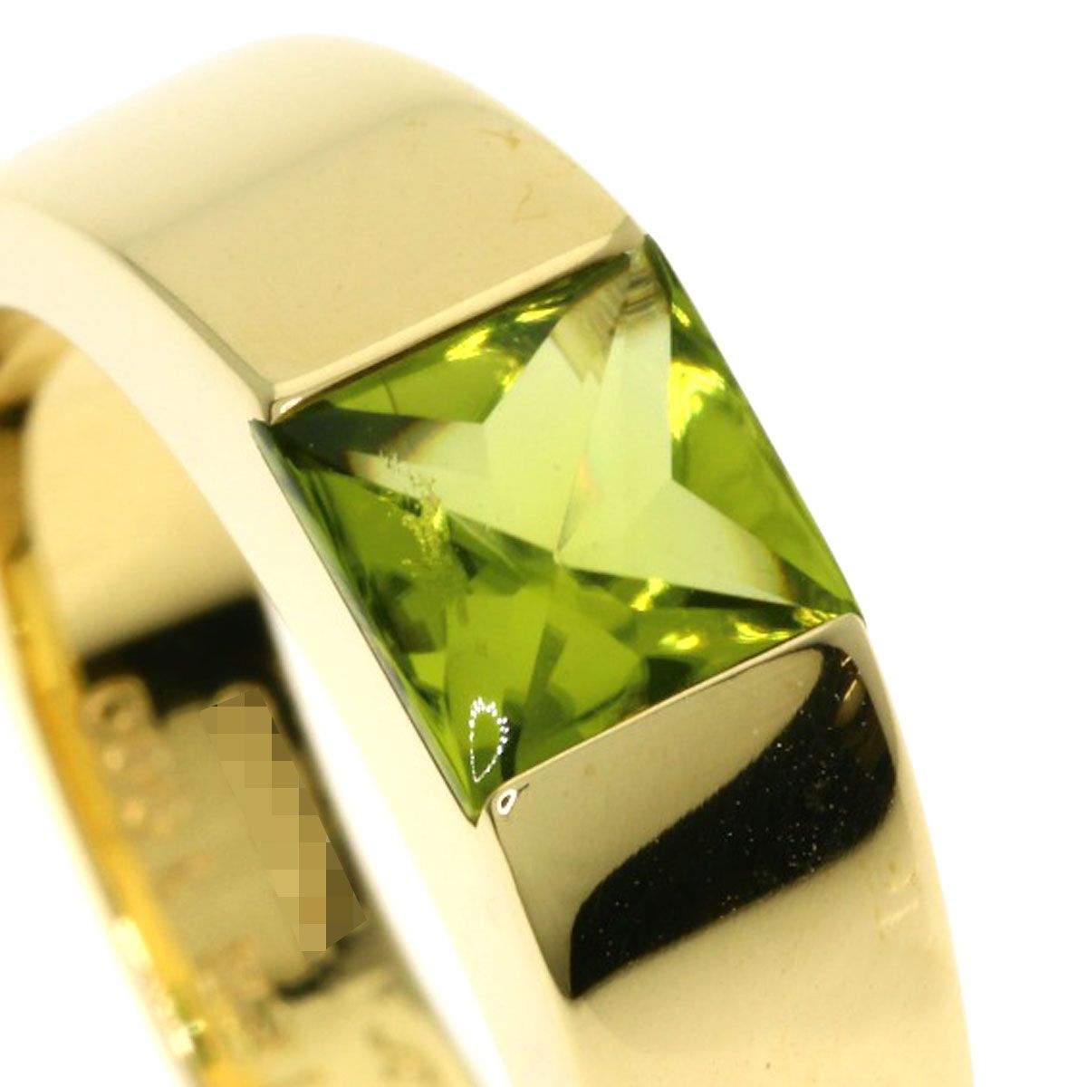 CARTIER カルティエ タンク ペリドット #53 リング・指輪 K18YG レディース [中古] CARTIER カルティエ タンク ペリドット #53 リング・指輪 K18YG