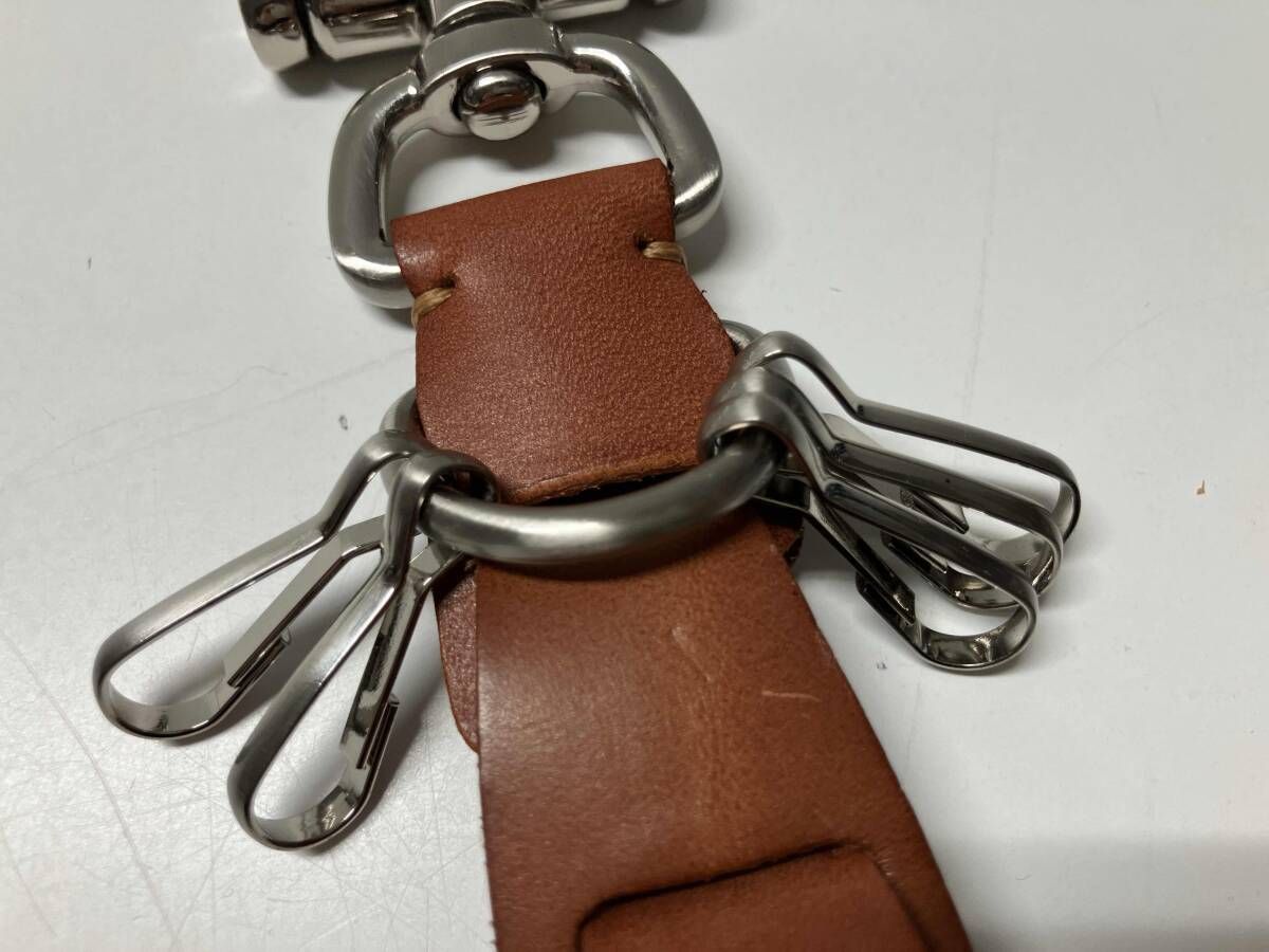 LIDNM リドム キーケース Llife LEATHER KEY CHAIN SIENNA ブラウン 茶