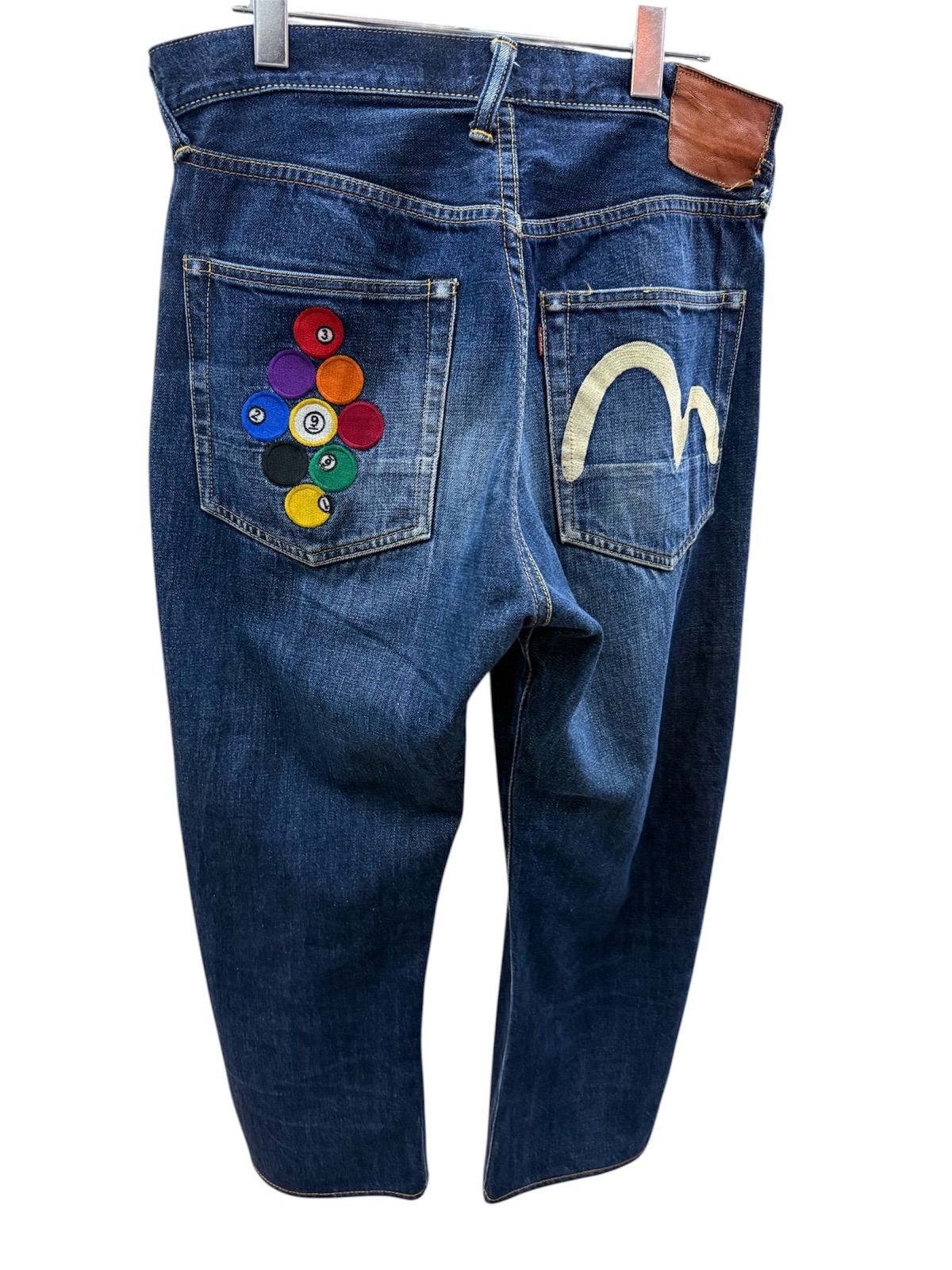 EVISU エヴィス メンズ ストレートデニム ジーンズ ビリヤード カモメ 