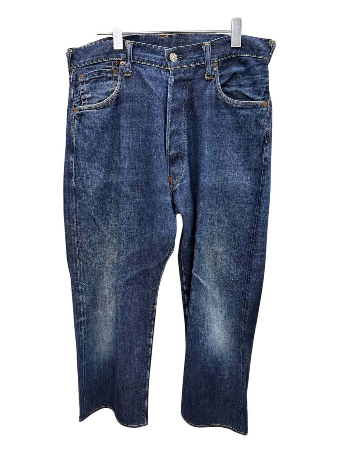 EVISU ジーンズ 34×35 スウェード カモメ 赤 EVISU エヴィス メンズ 
