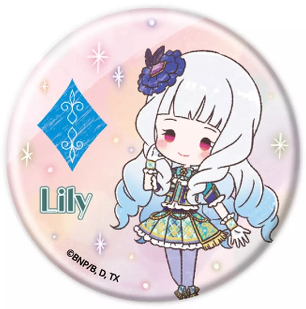 中古】バッジ・ビンズ 白銀リリィ 「アイカツスターズ! 缶バッジ 06