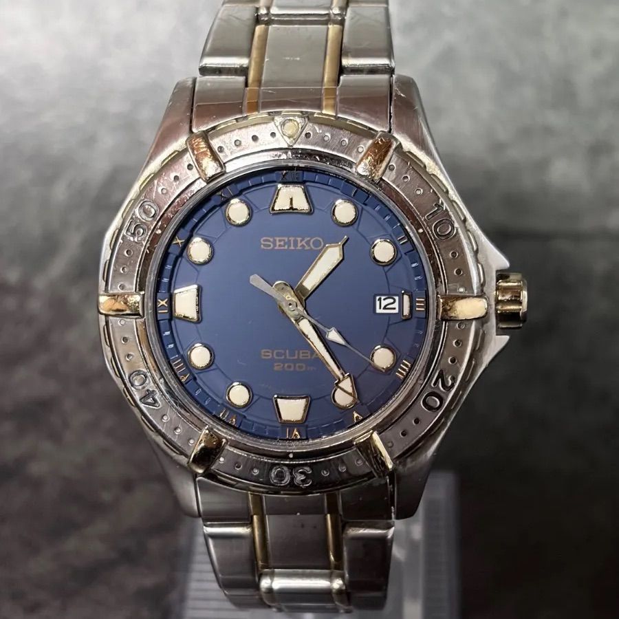 希少 SEIKO SCUBA 200m ダイバーズ 腕時計 7N35-6060 セイコー