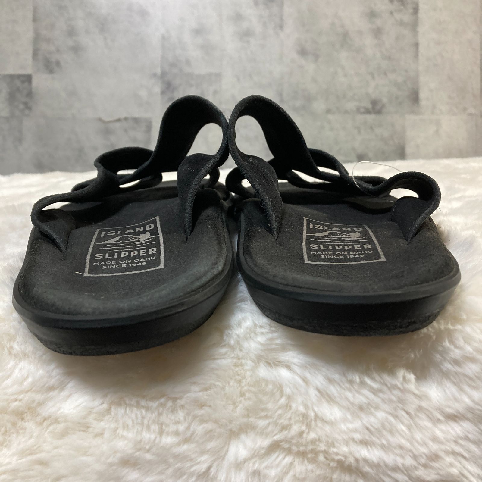 ハワイ製 ISLAND SLIPPER アイランド スリッパ スエードレザー クロス 
