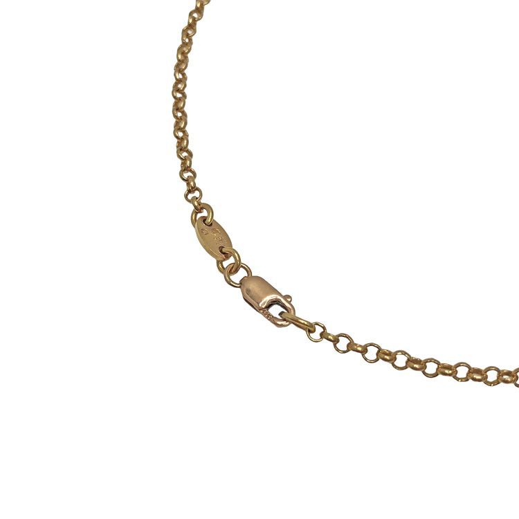 クロムハーツ 22K NECKCHAIN R18/ロールチェーン18inch ゴールド