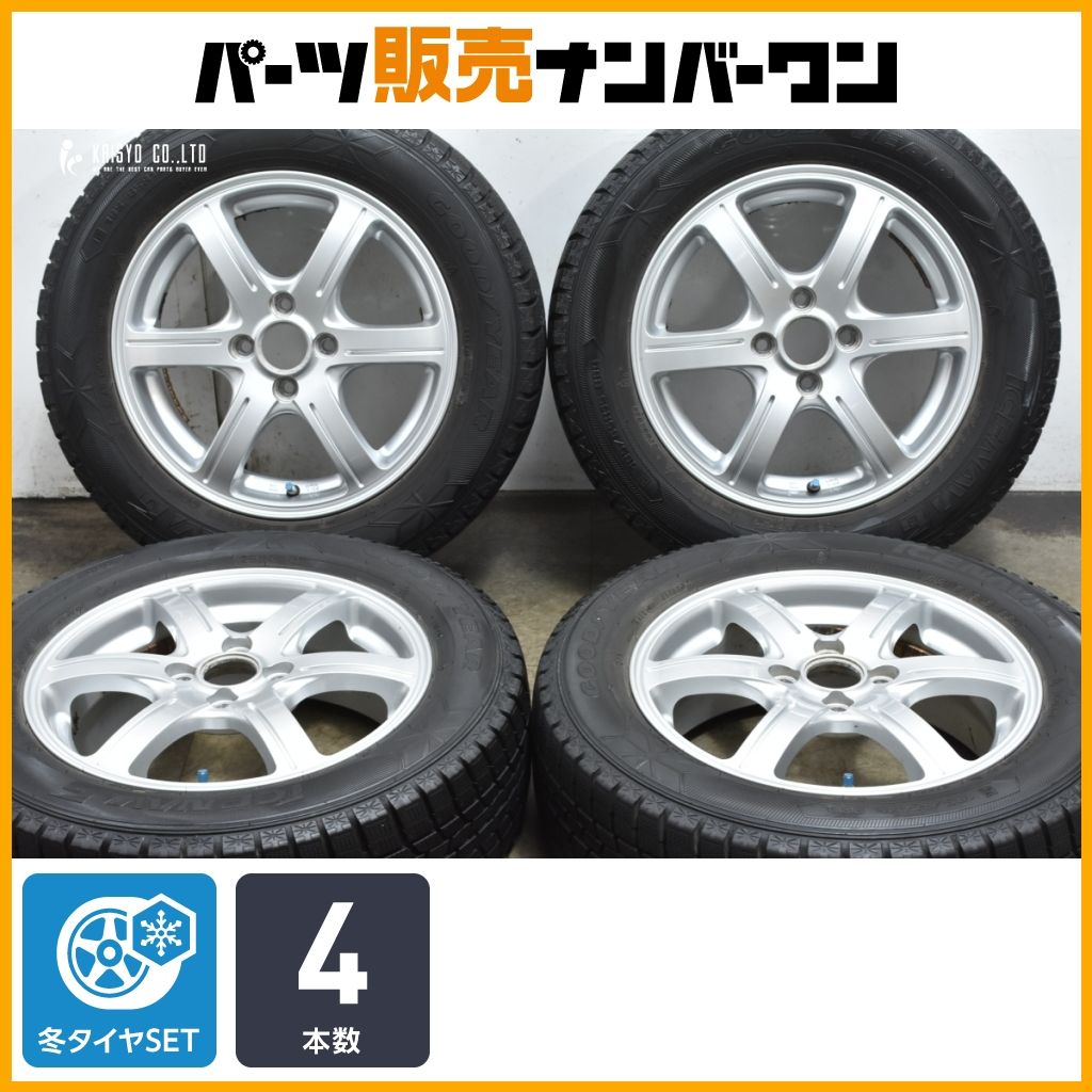 交換用に】FEID 15in 6.5J +52 PCD100 グッドイヤー アイスナビ6 185 