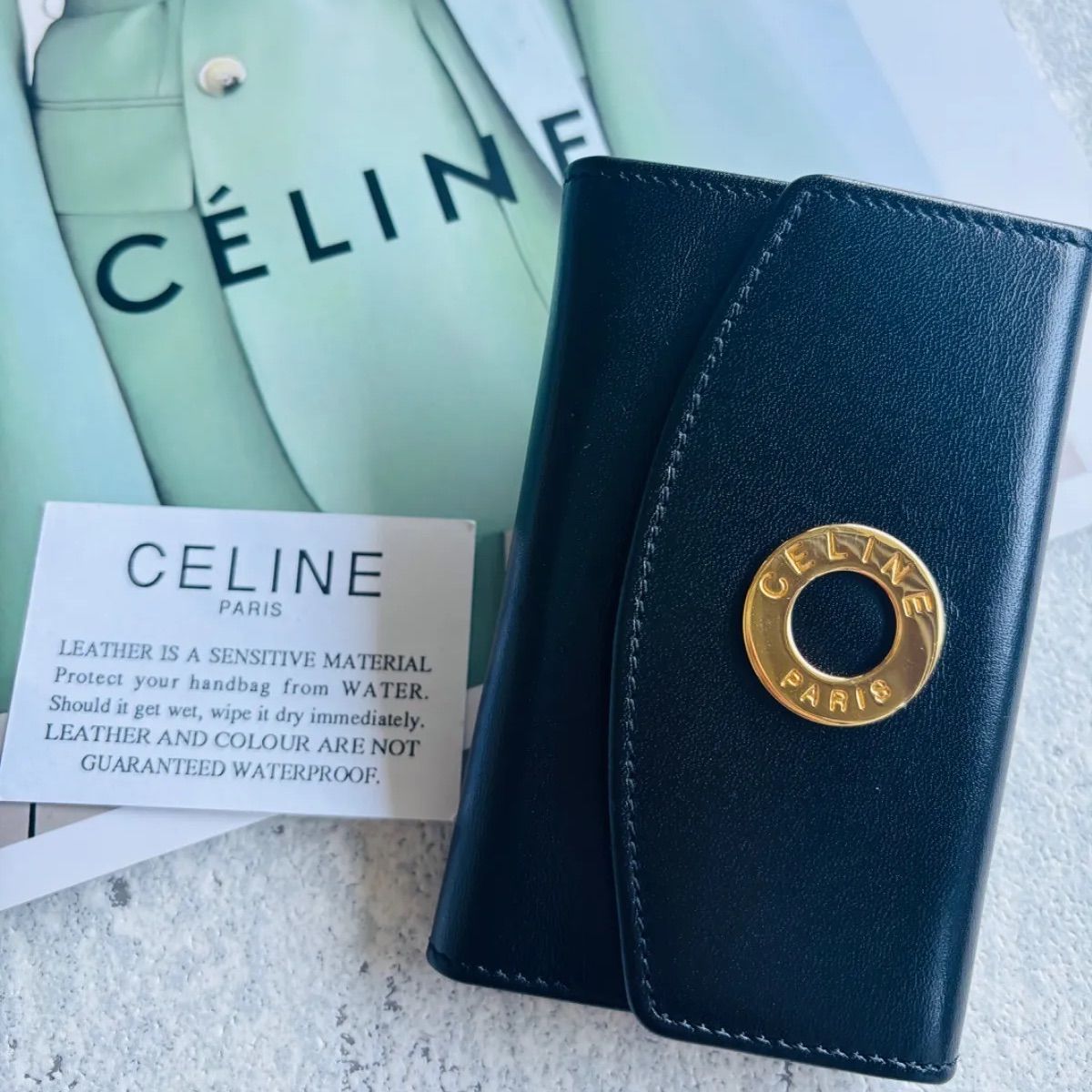 CELINE ブラック レザー キーケース 【公式通販】
