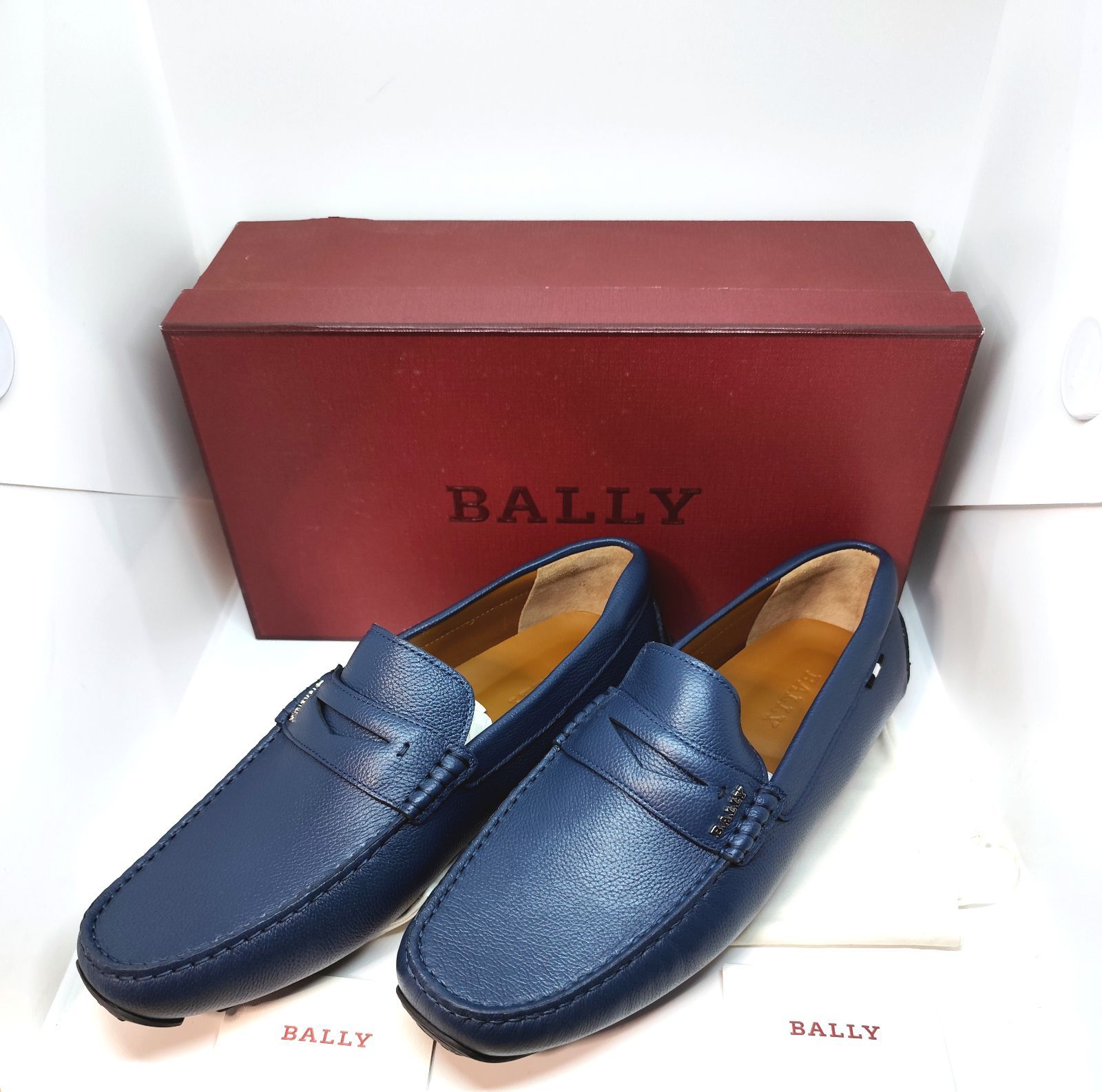 新品未使用品】BALLY ドライビングシューズ PAVEL ネイビー レザー 