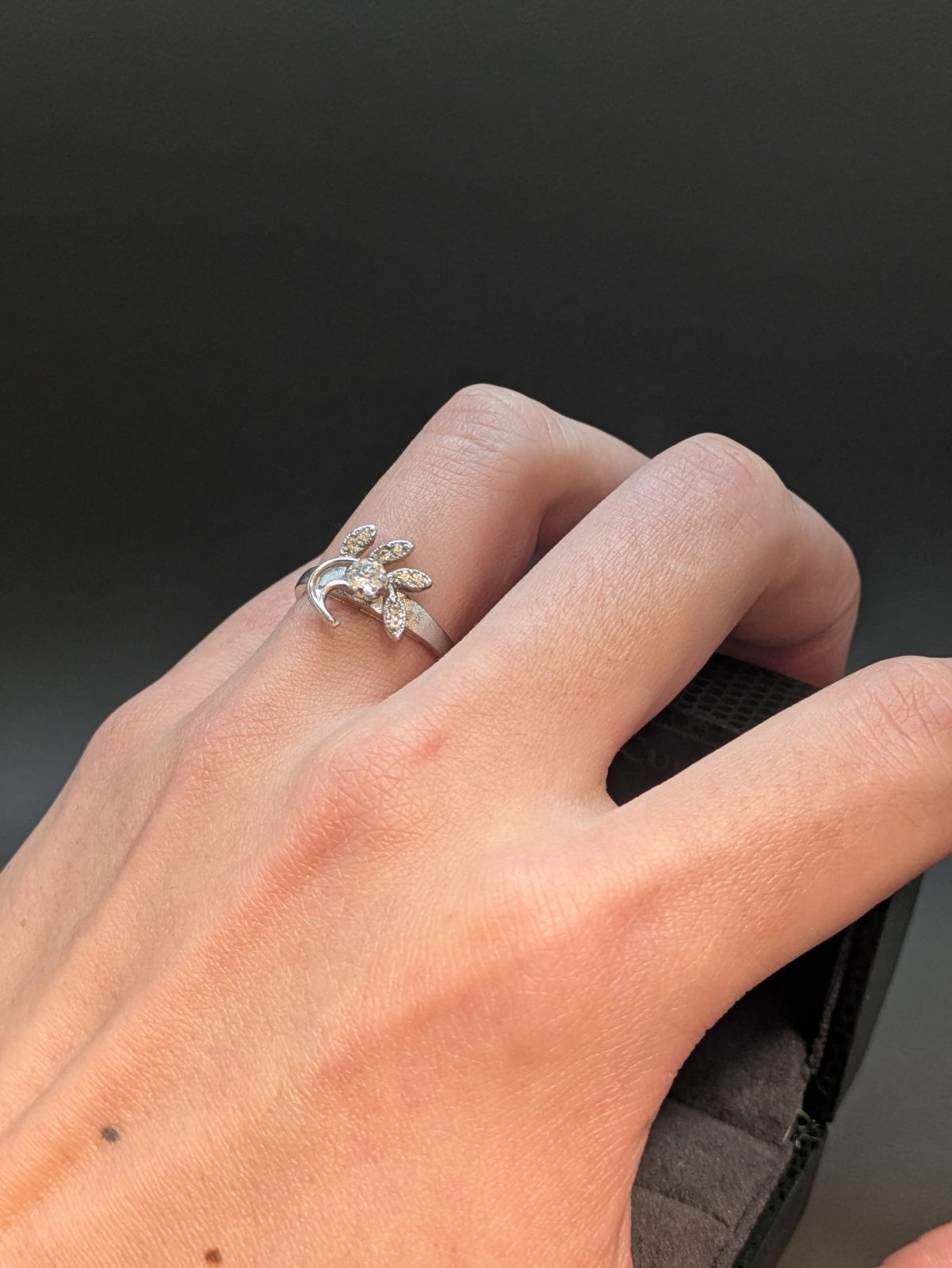最終価格】米国職人買付 ESPO フラワー＆ムーン 18KT HGE 16号 