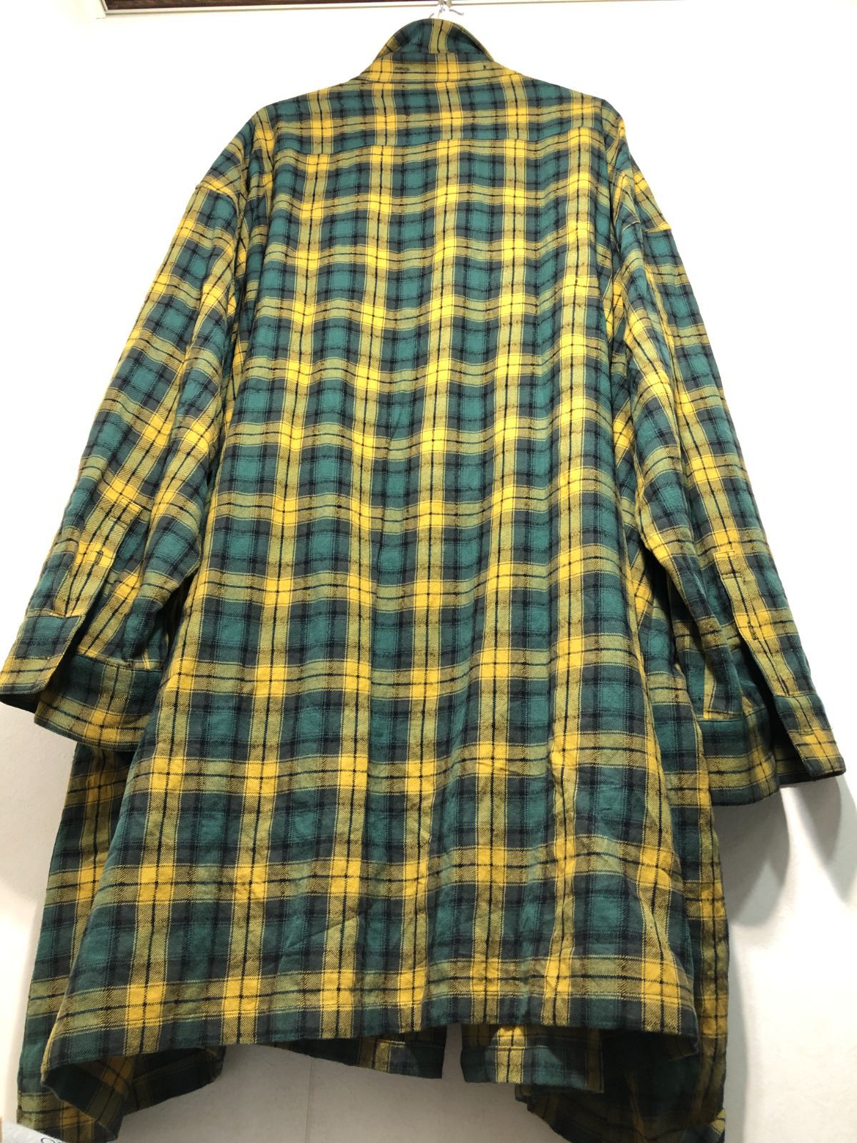 024011 KIDILL punk letter shirt kl867 長袖 チェック ロング シャツ 