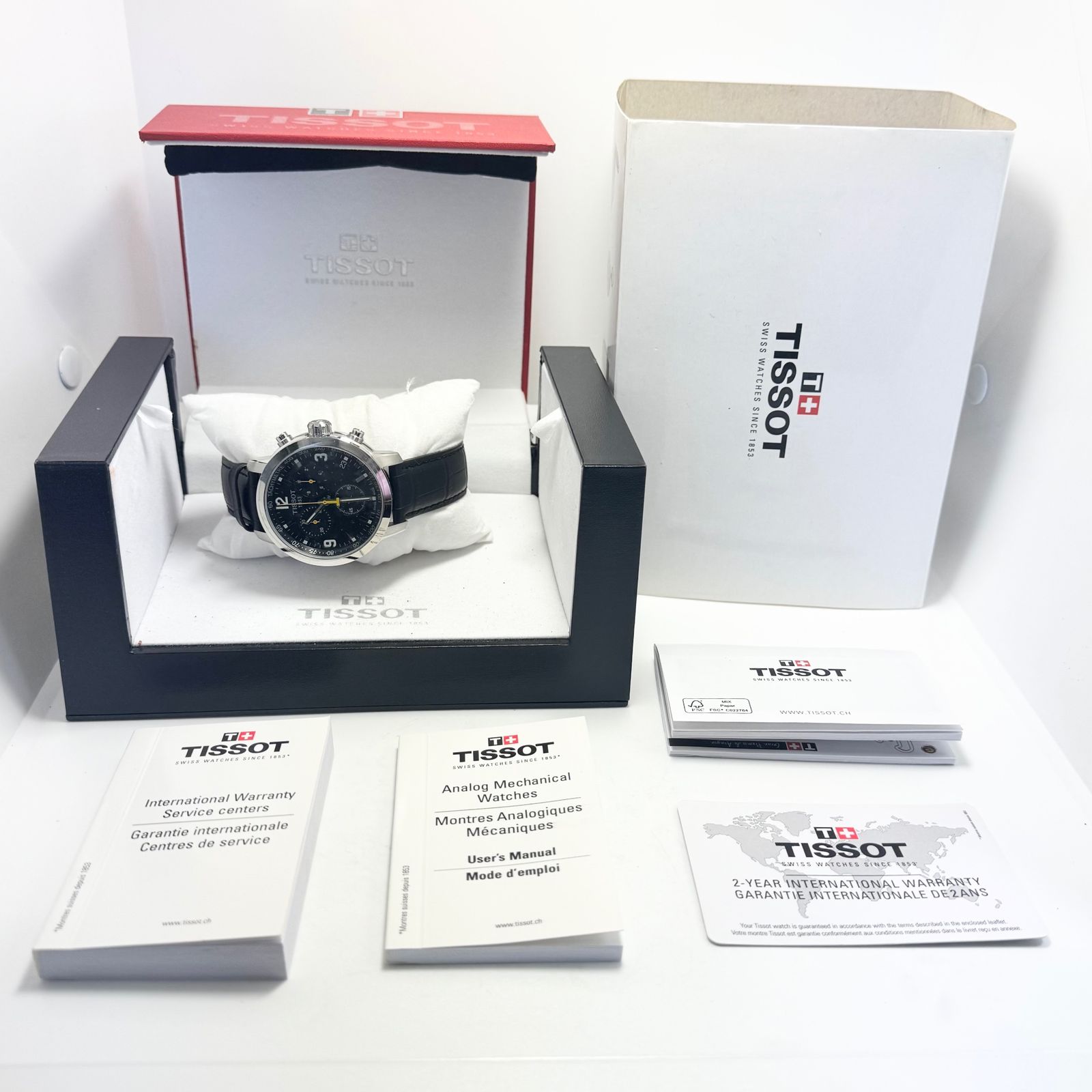 美品】腕時計 メンズ ティソ TISSOT PRC 200 クロノグラフ T055417A 