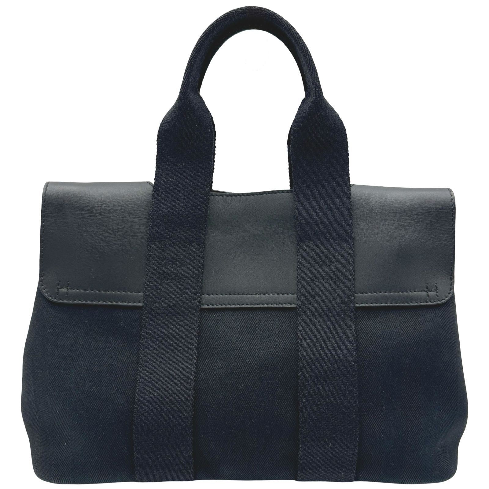 エルメス HERMES ヴァルパライソPM ブラック トワル/レザー レディース 