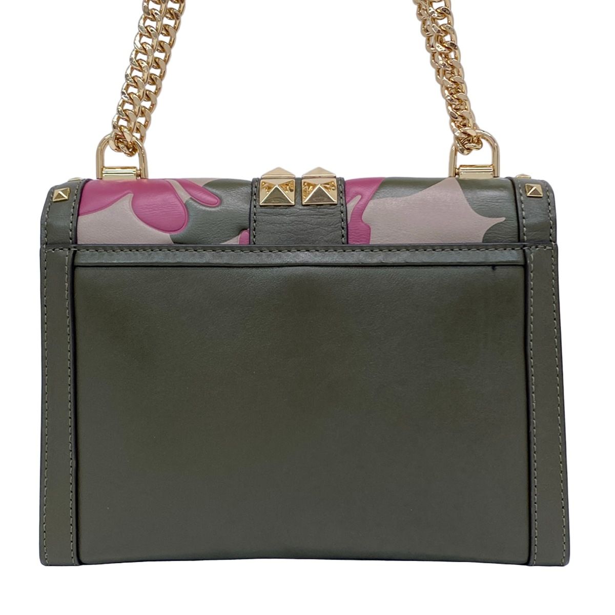 MICHAEL KORS(マイケルコース) ショルダーバッグ - 30S9GWHL3Y カーキ×ピンク×マルチ スタッズ/チェーンショルダー レザー MICHAEL KORS(マイケルコース) ショルダーバッグ - 30S9GWHL3Y カーキ