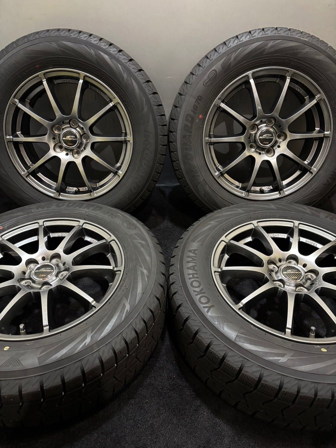 ☆195/65R15 YOKOHAMA/ice GUARD iG70 23年製 SCHNEIDER 15インチ 6J + 