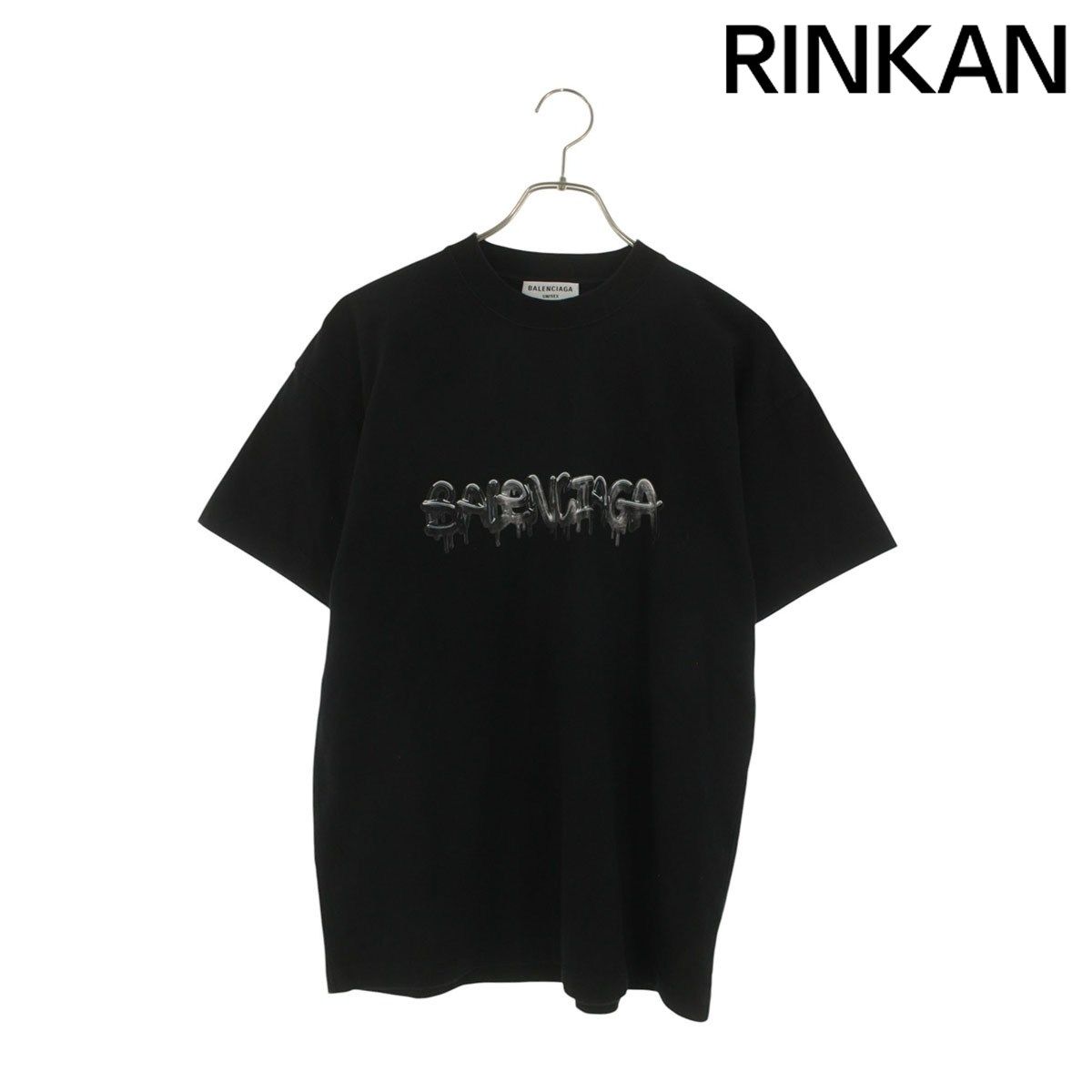 バレンシアガ 612965 TLVF1 スライムロゴプリントTシャツ メンズ XS 