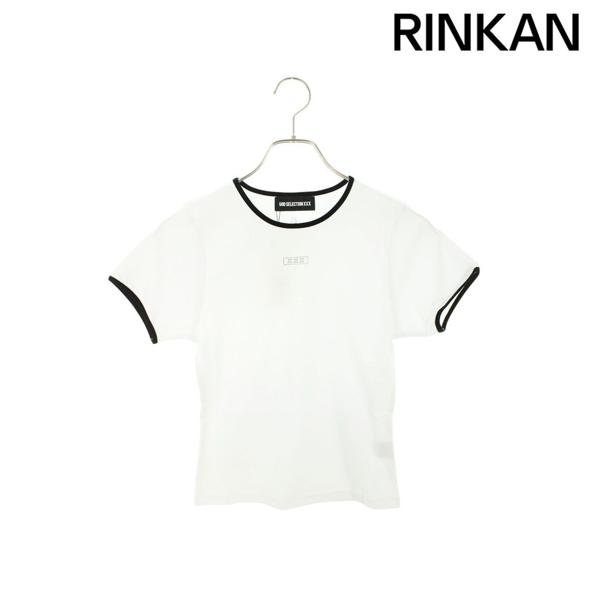 ゴッドセレクショントリプルエックス  GXL-S25-CS-05 バイカラーロゴプリントTシャツ レディース FREE ゴッドセレクショントリプルエックス GXL-S25-CS-05 バイカラーロゴ
