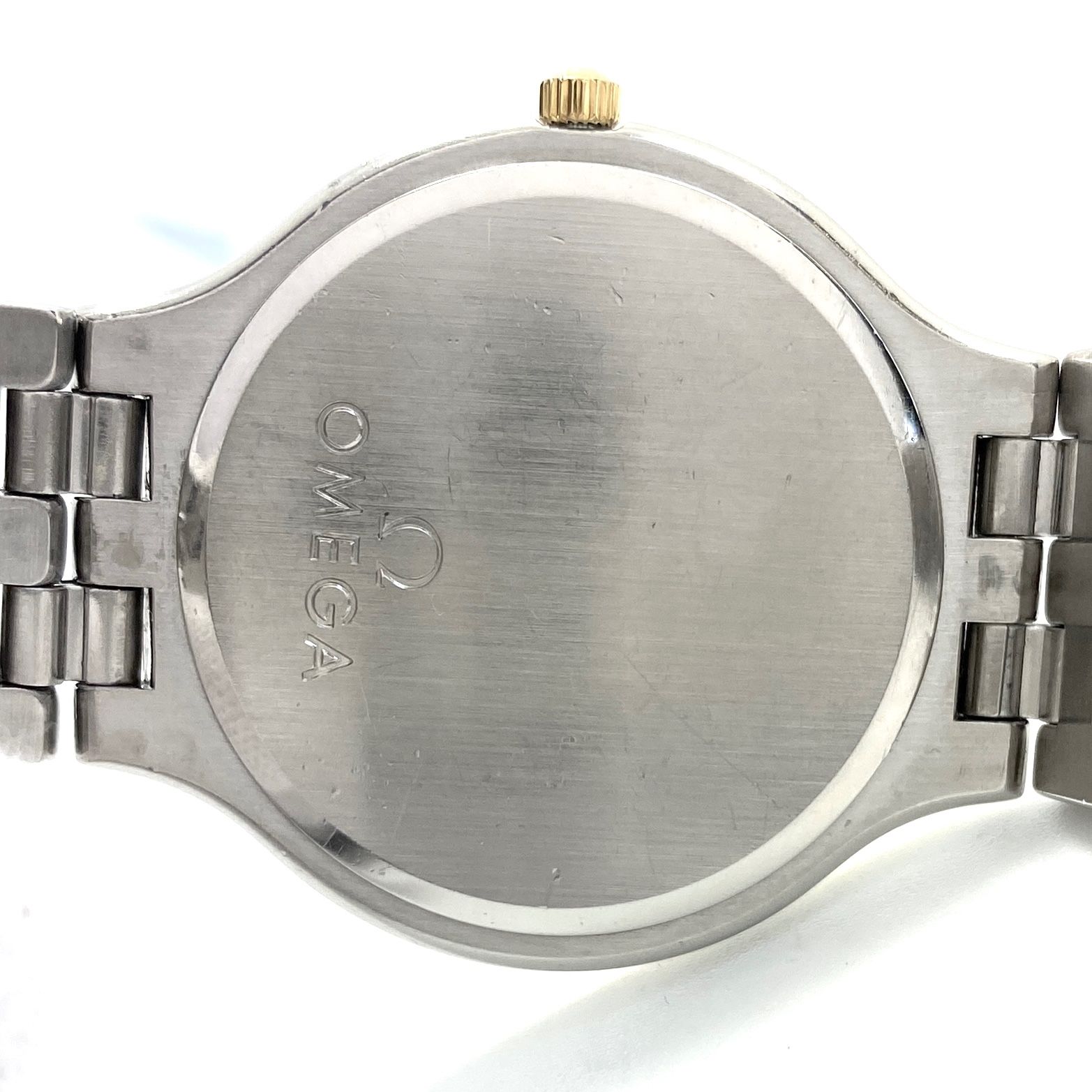 電池交換済み】腕時計 メンズ オメガ OMEGA デビル シンボル YGベゼル