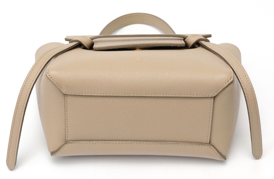 セリーヌ / CELINE　ベルトバッグ ナノ / 2WAYショルダーバッグ　189003ZVA.18LT　グレインドカーフスキン　ライトトープ(グレージュ系) 【中古】 CELINE（セリーヌ） ベルトバッグ ナノ 189003ZVA.18LT ライトトープ