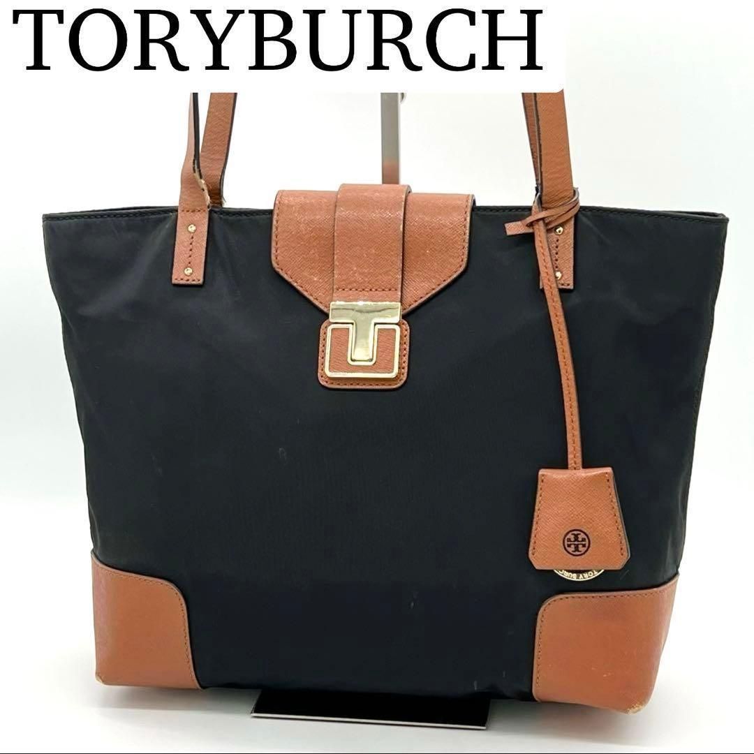 良品】Tory Burch トートバッグ ナイロン レザー バイカラー - メルカリ