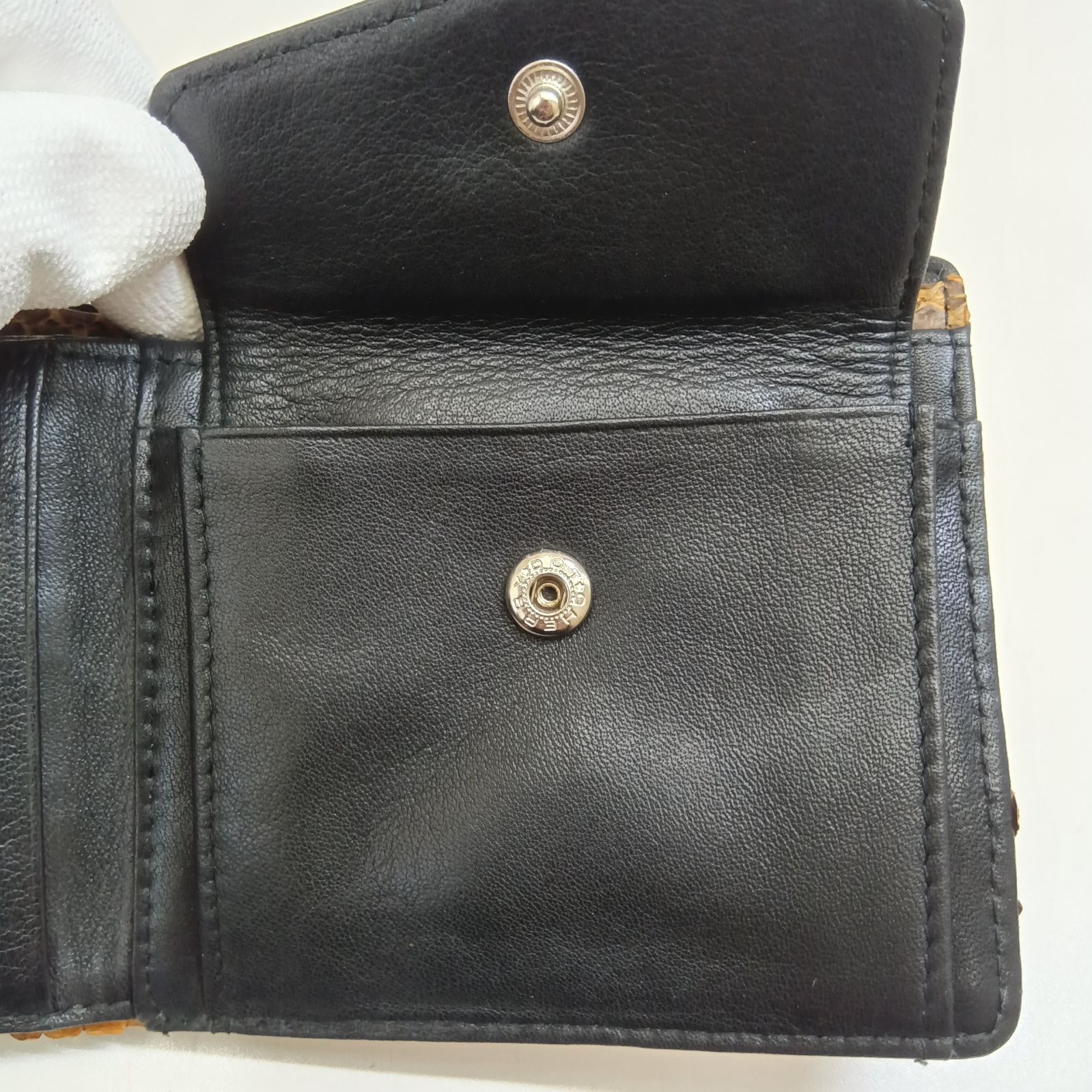 美品?MICHELANGELO ☆ ミケランジェロ パイソン二つ折り財布 