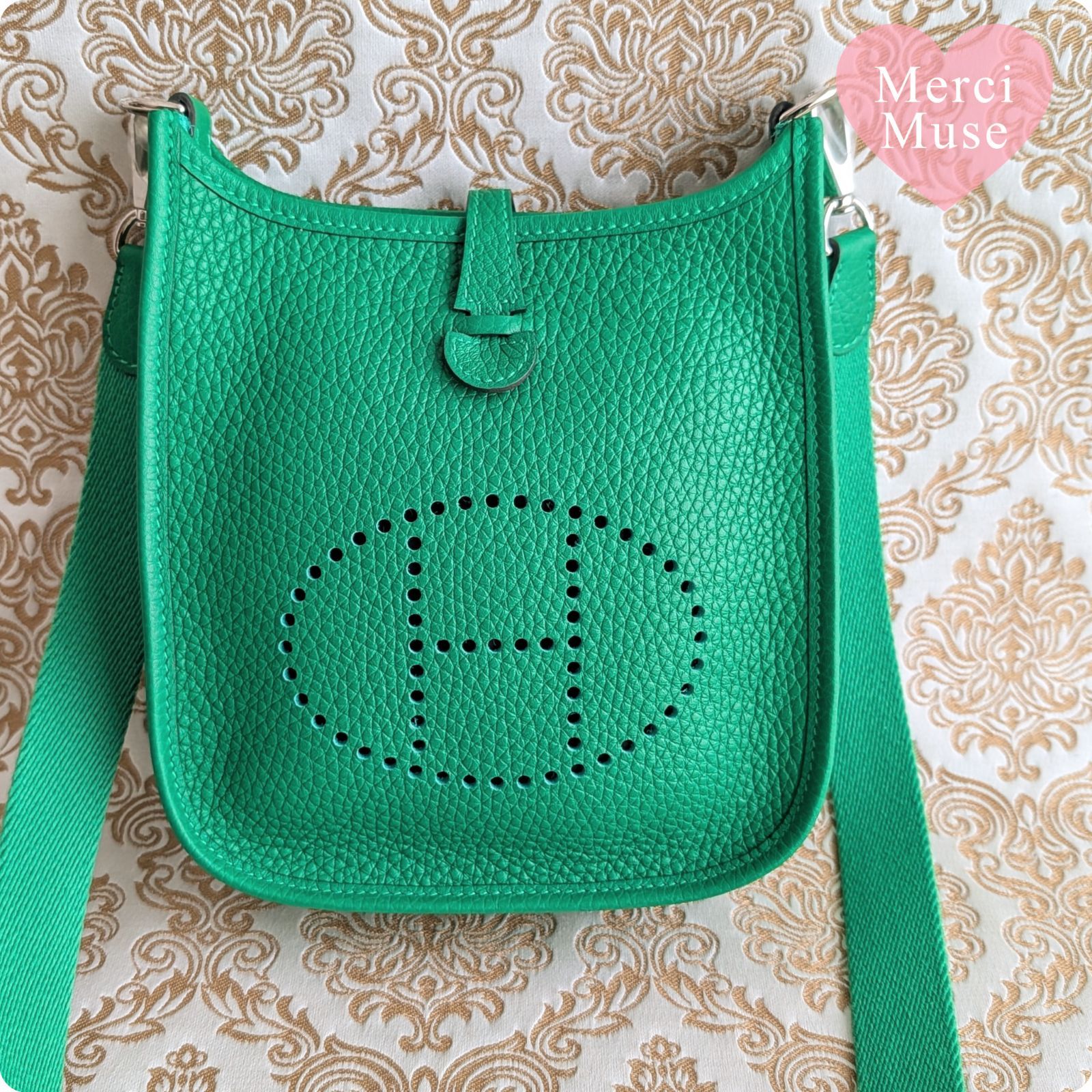 ❤お得なお品❤エヴリンTPM バンブーxシルバー金具 エルメス W刻印 