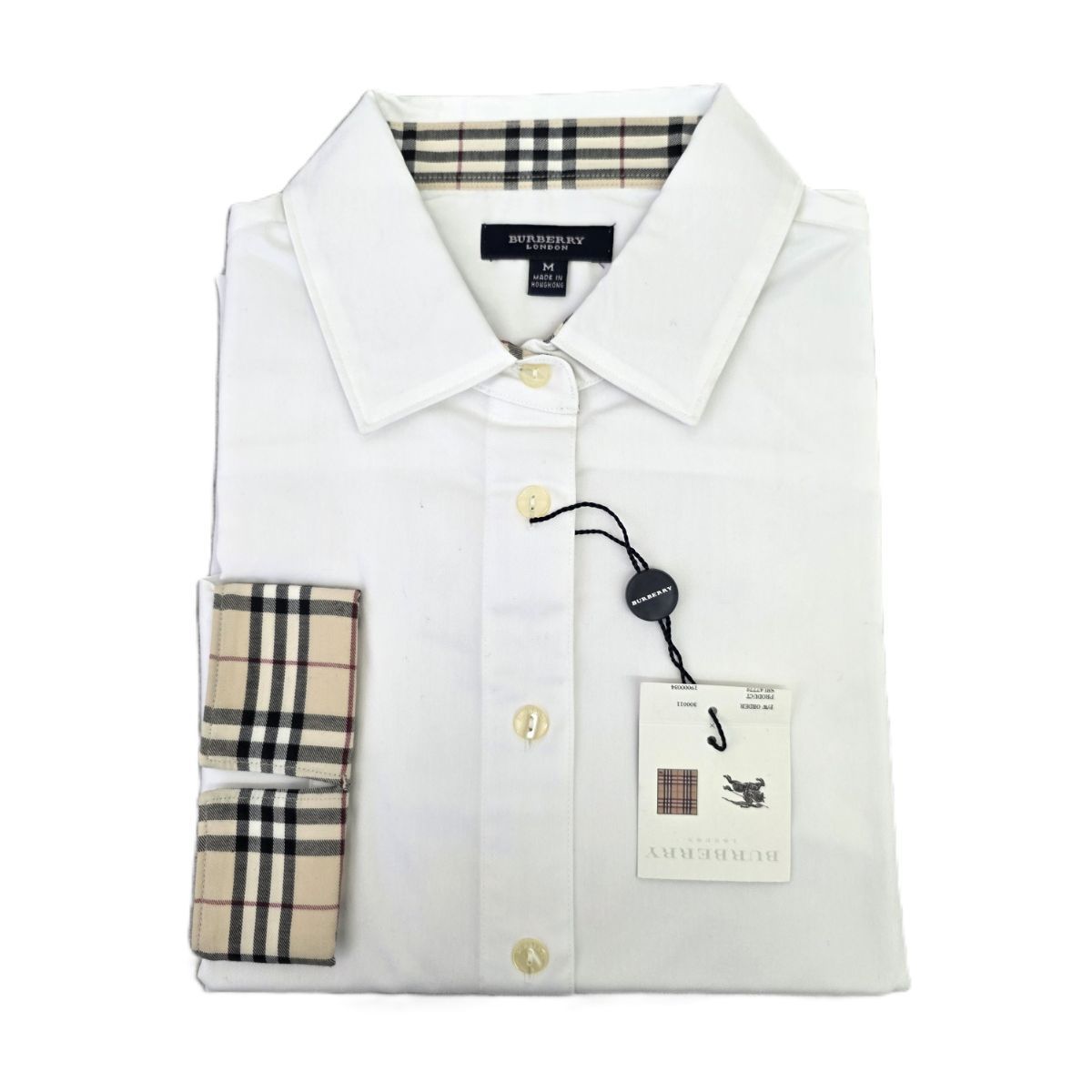 BURBERRY バーバリー ノバチェック 7分袖 コットンシャツ カッター 