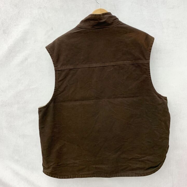 Carhartt ダークブラウン ベスト Lサイズ　dkb Carhartt ダック ボア ベスト V33 DKB トップス 2XL ブラウン メンズ