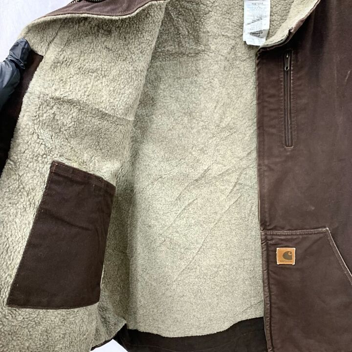 Carhartt ダック ボア ベスト V33 DKB トップス 2XL ブラウン メンズ