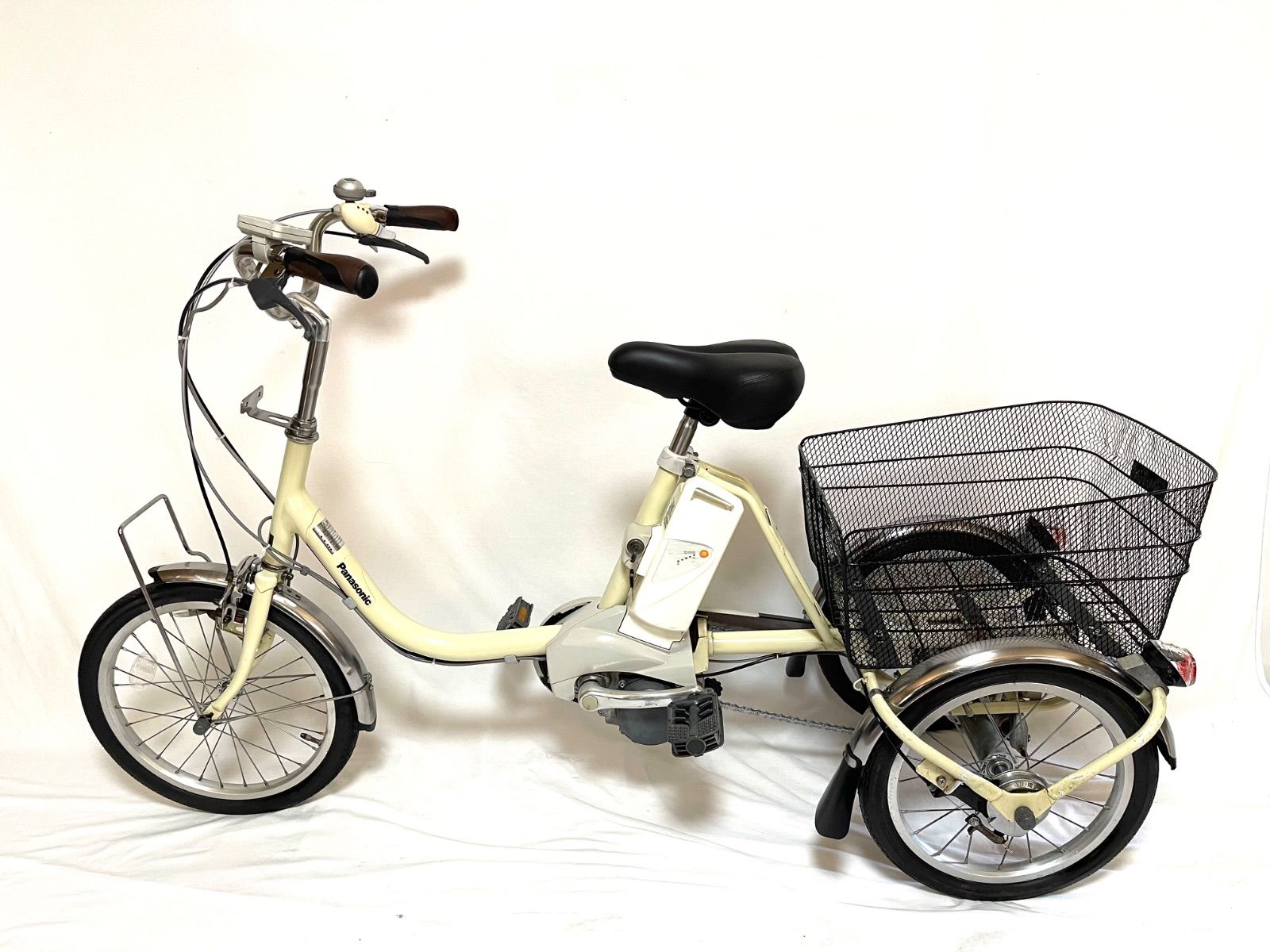 0282【動作確認済】送料無料 Panasonic 電動アシスト三輪自転車 9.8Ah 