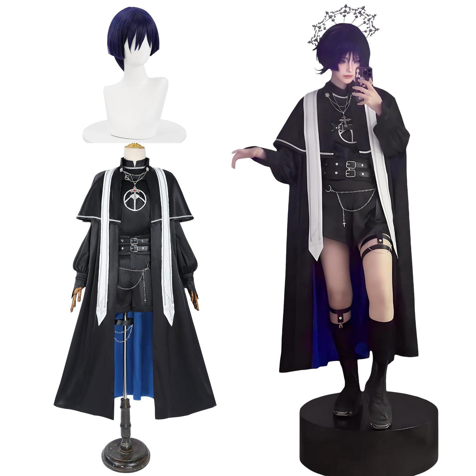 ボディガード コスプレ衣装 神父 フルセット 黒主 コスチューム