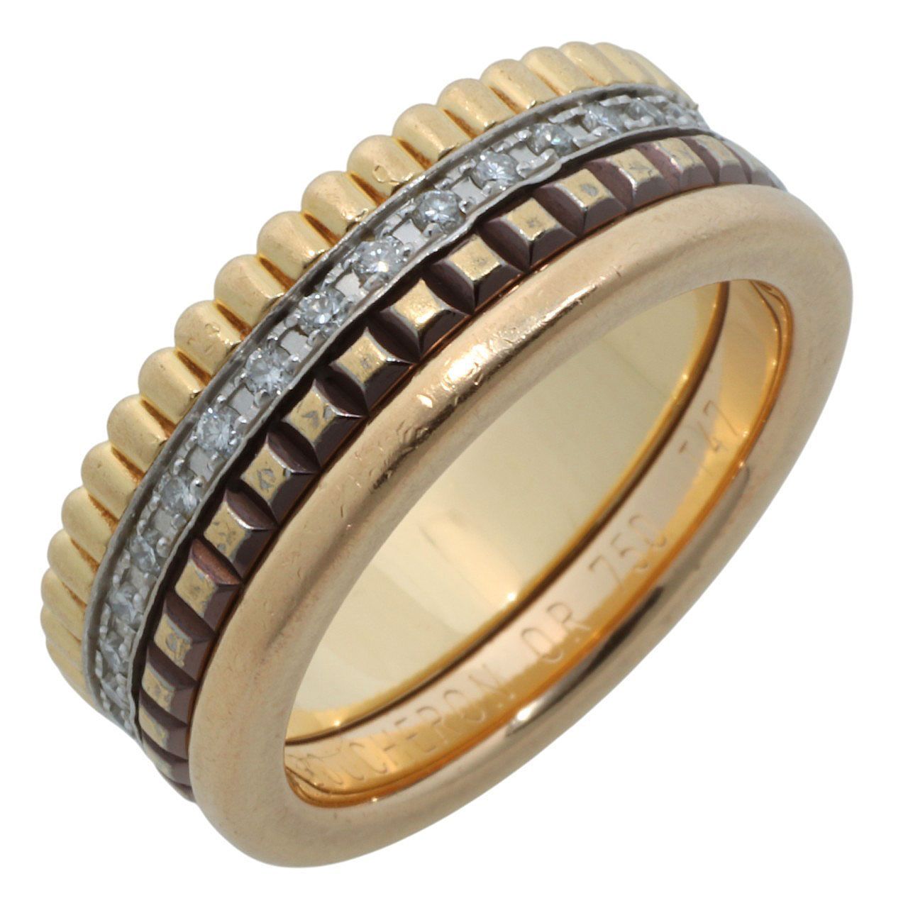 BOUCHERON ブシュロン K18 750 YG PG WG キャトル クラシック リング