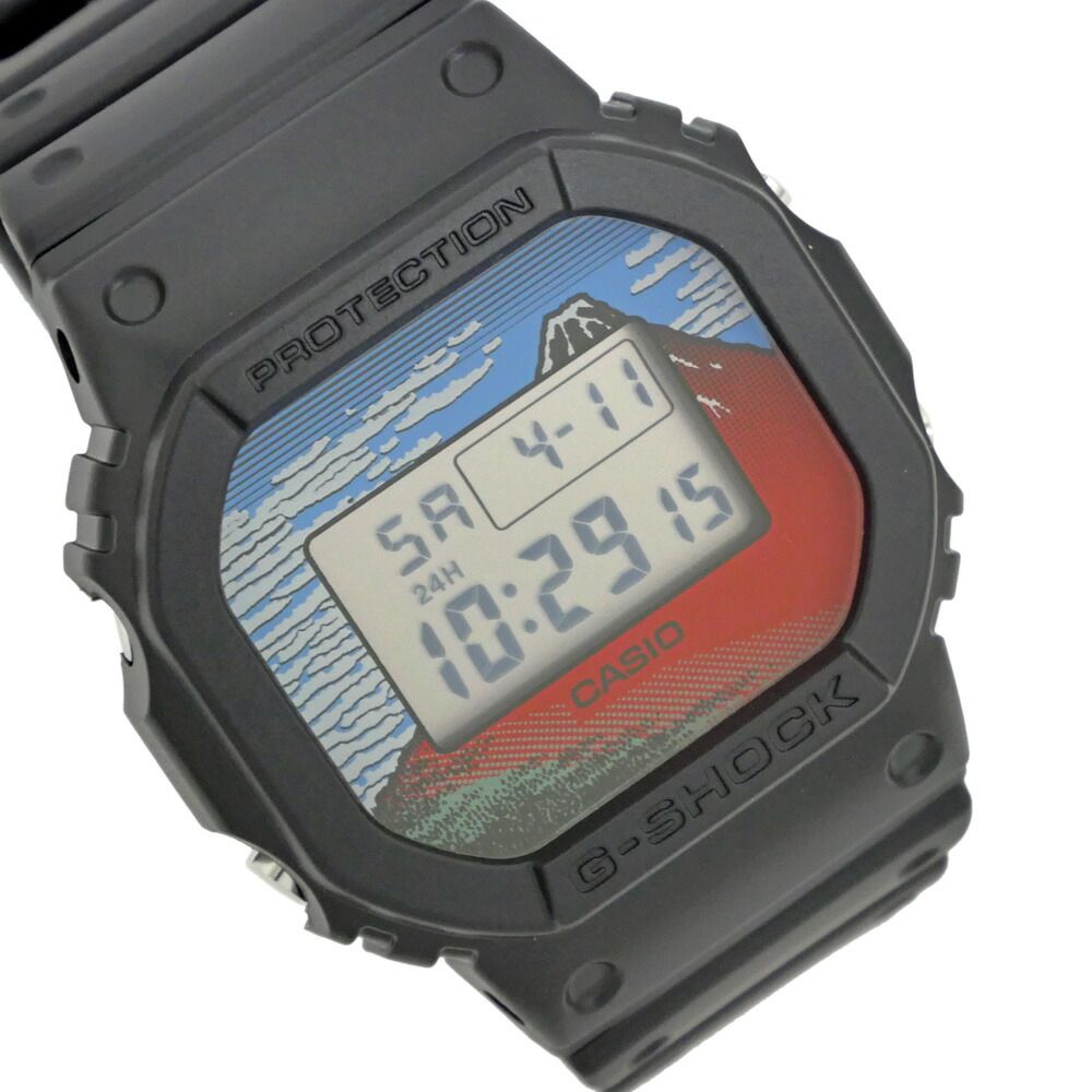 名東】カシオ G-SHOCK 葛飾北斎浮世絵モデル 凱風快晴 富嶽三十六景 赤