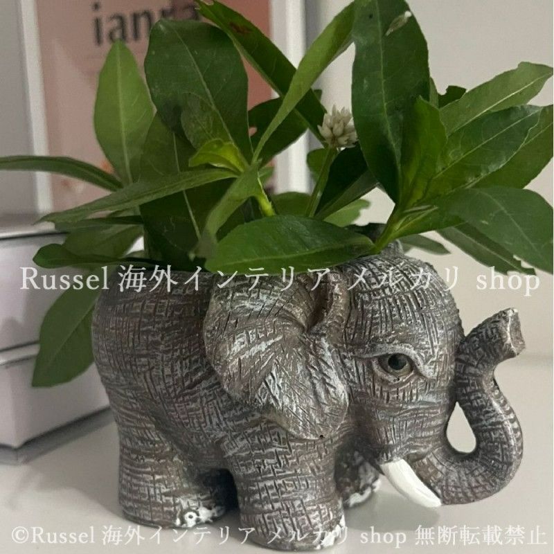 プランター ゾウ 樹脂 エレファント 鉢植え 植木鉢 ぞう ガーデニング