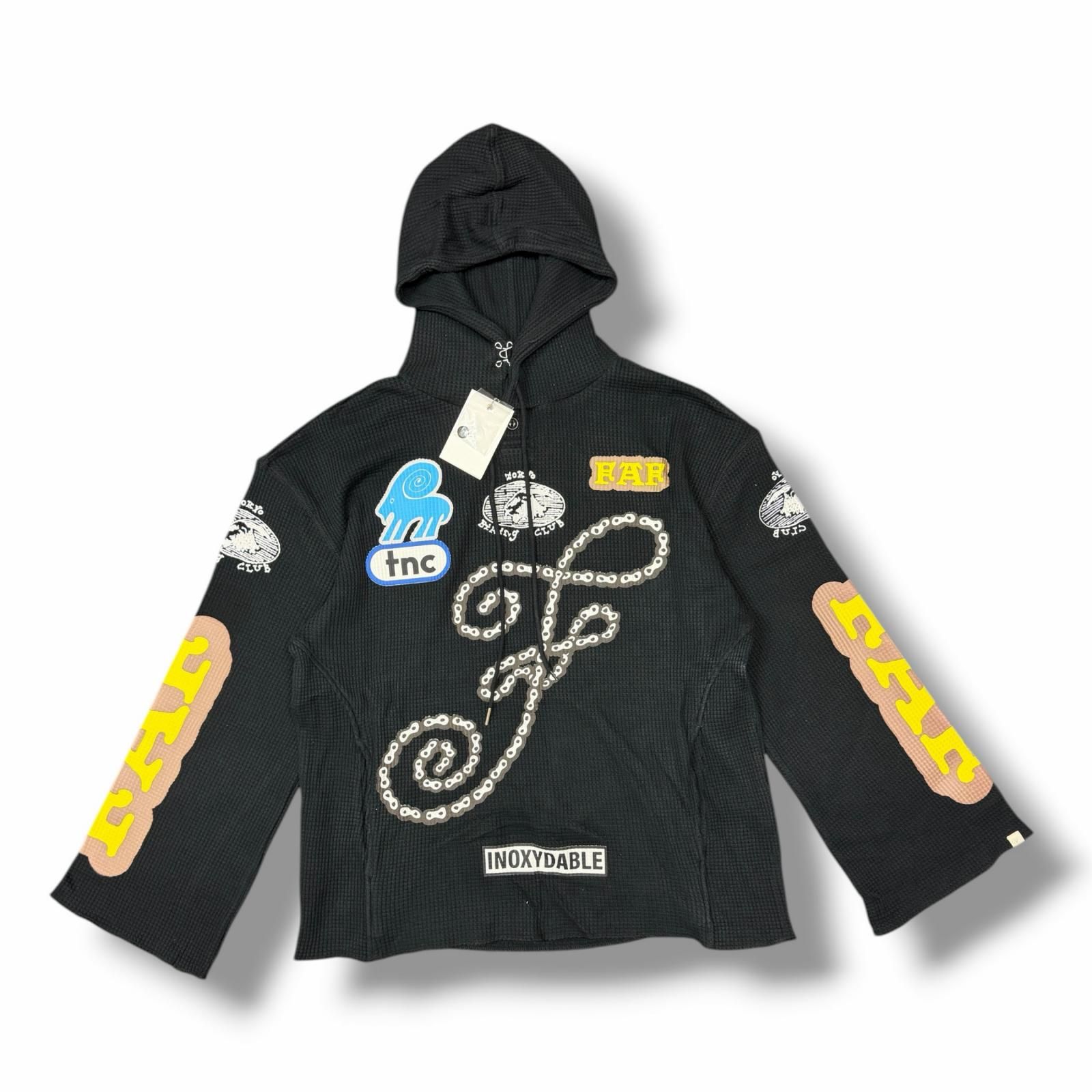 参考上代28600円 未使用 FAF(Fake As Flowers) Thermal Commercial Hoodie サーマルコマーシャルフーディー パーカー エフエーエフ(フェイクアスフラワーズ) 3121203 ブラック 2 （12203M） 参考上代28600円 未使用 FAF(Fake As Flowers) Thermal Commercial