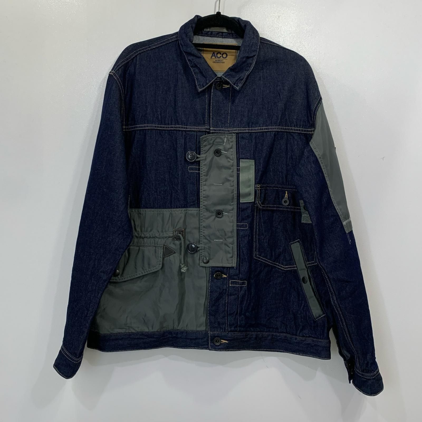 【姫路東店】 中古 AVIREX | アヴィレックス デニム CROSSOVER G-JACKET 783-4252030 2024A/W ネイビー サイズ：XL 【93】 姫路東店】 中古 AVIREX | アヴィレックス デニム CROSSOVER G-JACKET