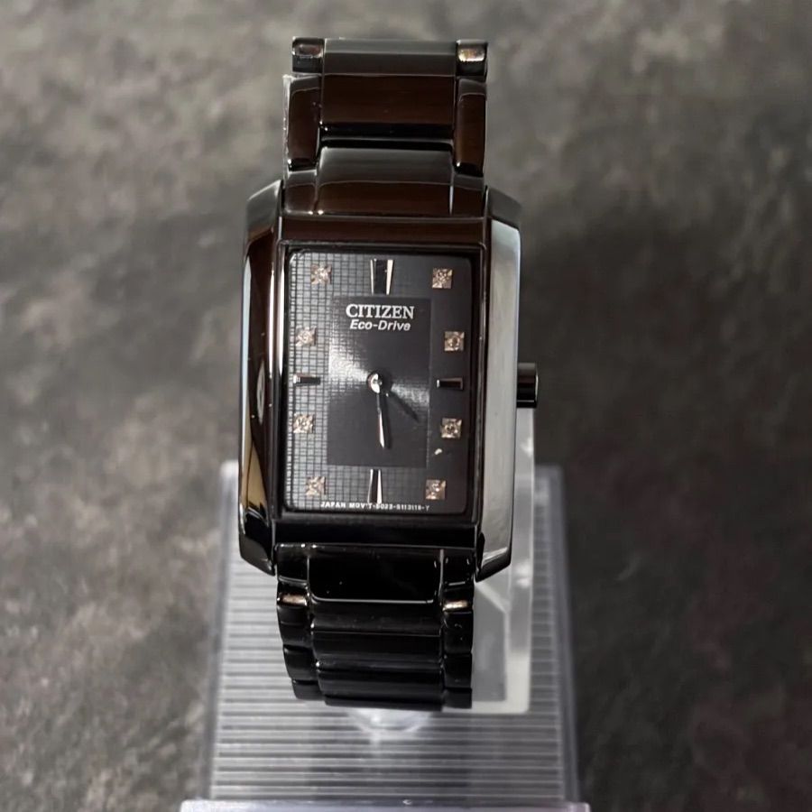 シチズン エコドライブ腕時計B023-S077713稼働品 黒【CITIZEN EcoDrive 