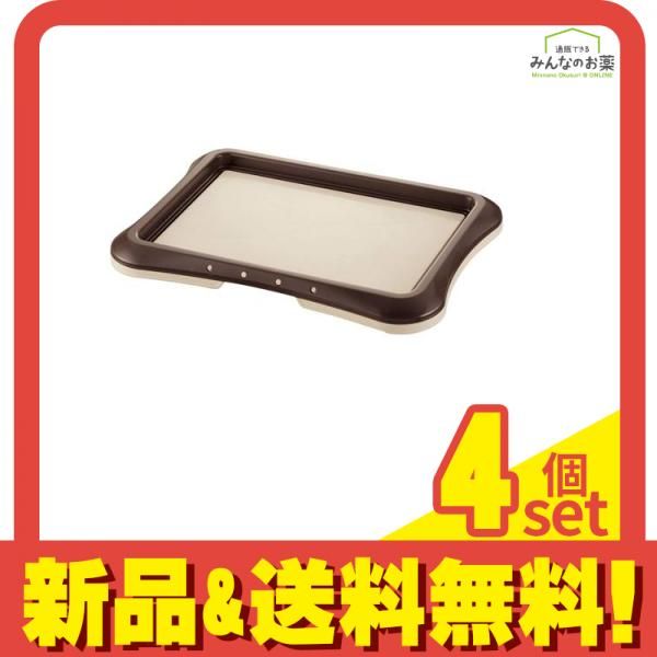 リッチェル ペット用わくわくシーツトレー レギュラー 1組入 (ダークブラウン) 4個セット まとめ売り