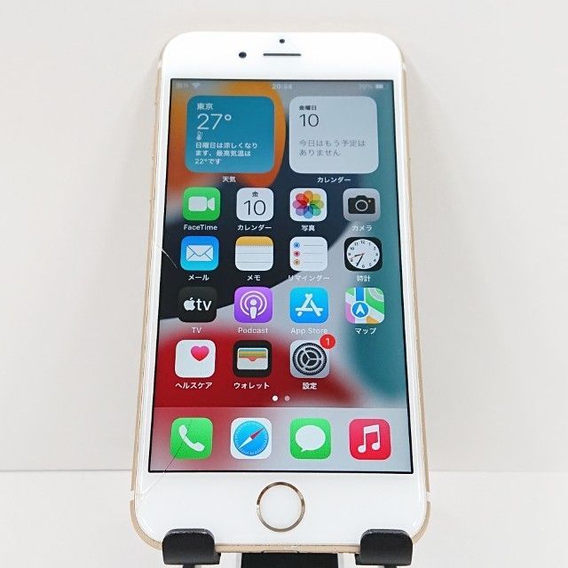 【概ね美品】iPhone6s 64GB SIMフリー ゴールド iPhone - 超美品 SIMフリー iPhone6S 64GB ゴールド M222の通販 by