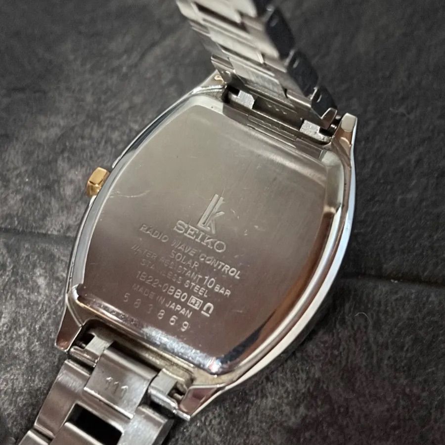 セイコー ルキア 1B22-0BB0 電波ソーラー ピンク文字盤 稼働品【SEIKO 